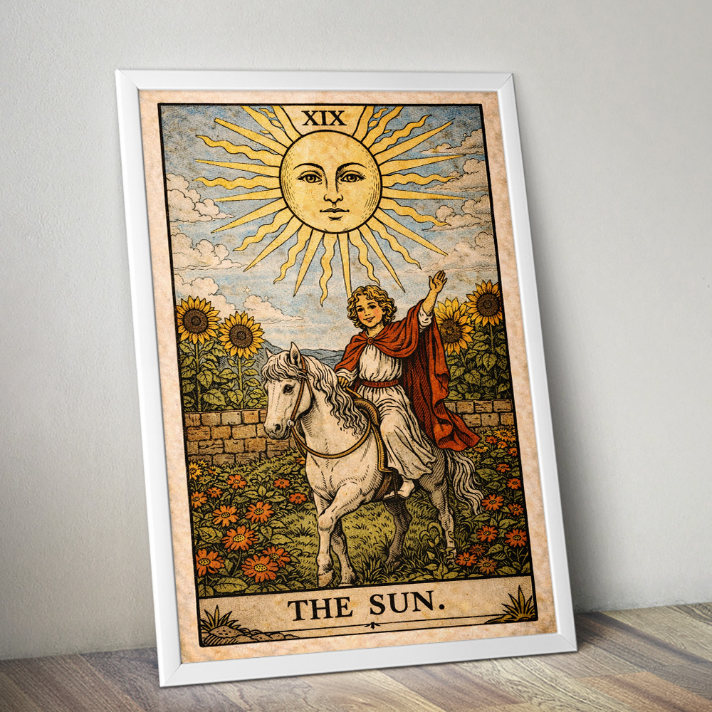 Alternative view of THE SUN TAROT CARD POSTER