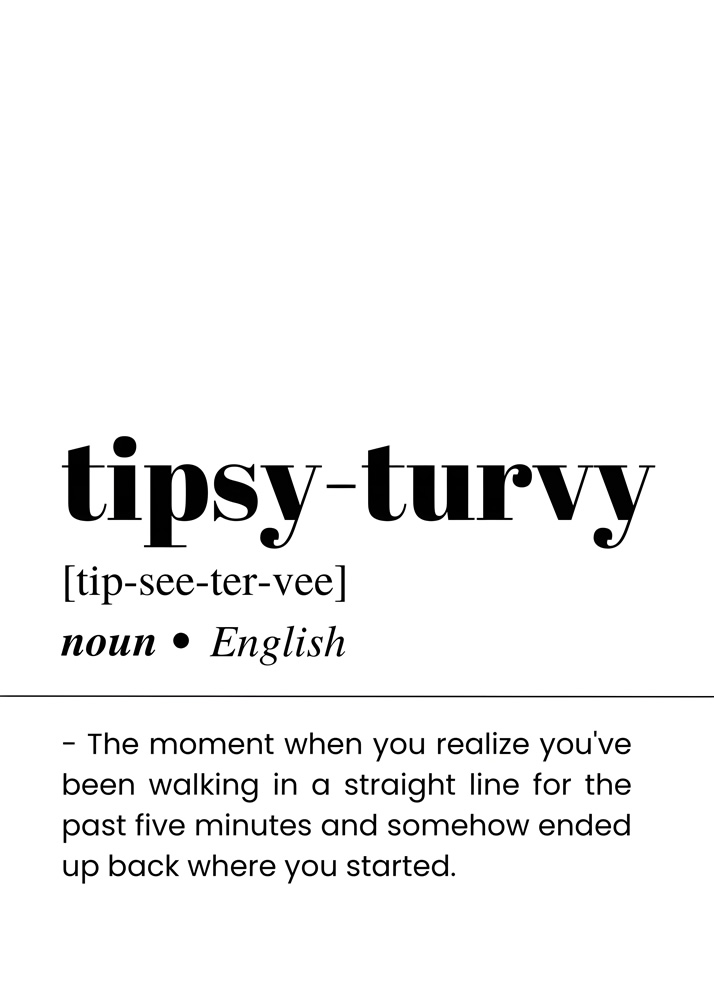 Alternative view of TIPSY TURVY BAR AND DRINKS DICTIONARY POSTER