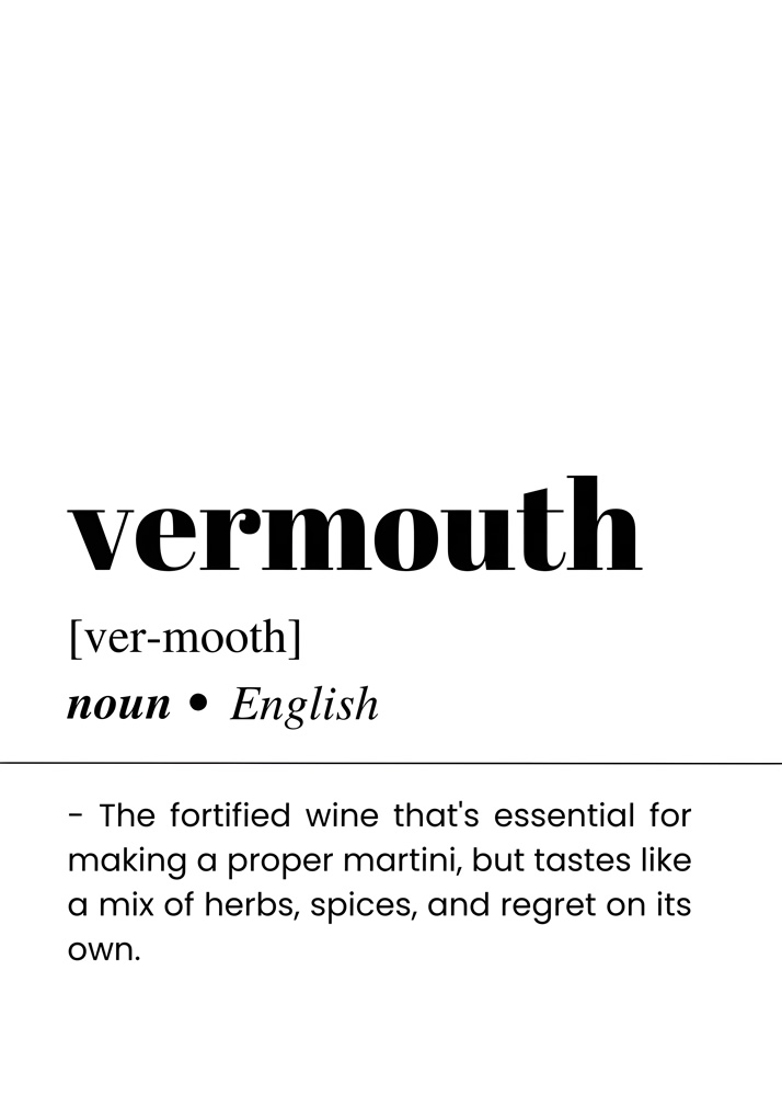 Alternative view of VERMOUTH BAR AND DRINKS DICTIONARY POSTER