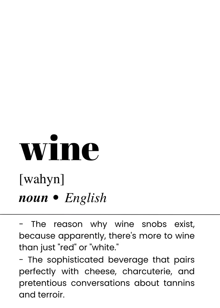 Alternative view of WINE II BAR AND DRINKS DICTIONARY POSTER