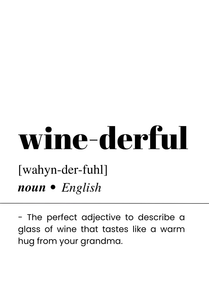Alternative view of WINE DERFUL BAR AND DRINKS DICTIONARY POSTER
