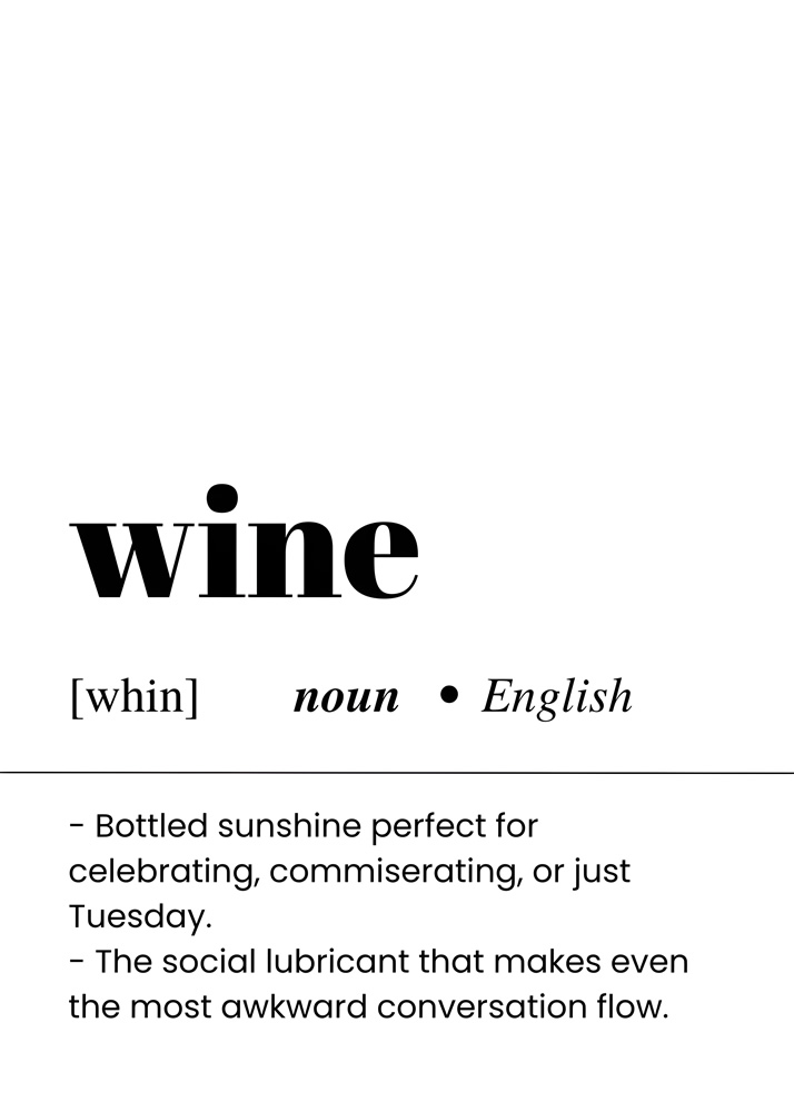 Alternative view of WINE BAR AND DRINKS DICTIONARY POSTER
