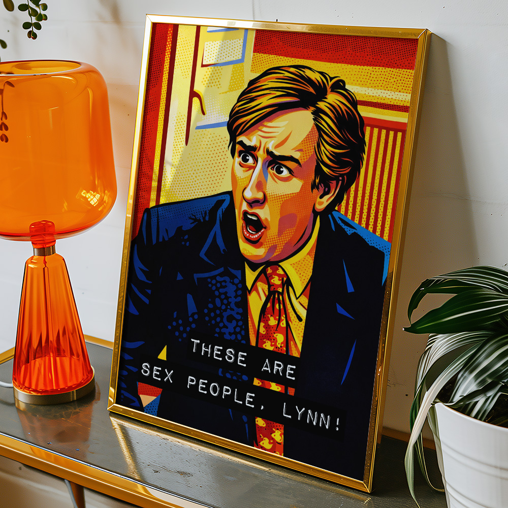 ALAN PARTRIDGE SEX PEOPLE MAXIMALIST POP ART STYLE POSTER