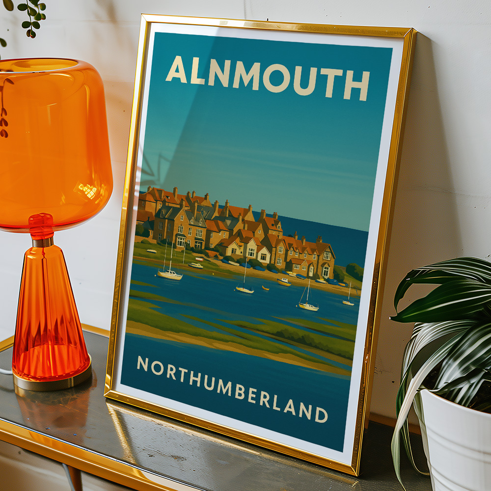 Alternative view of ALNMOUTH ESTUARY MINIMALIST TRAVEL POSTER NORTH EAST