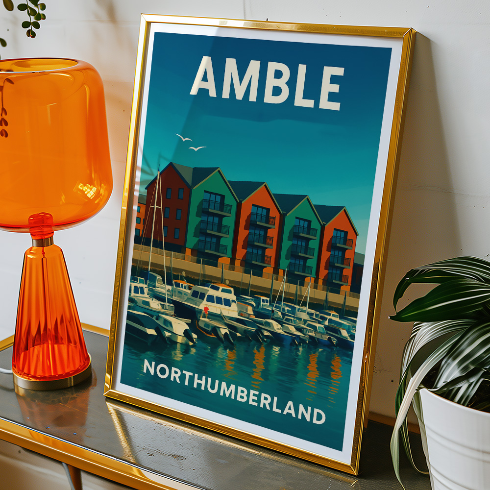 Alternative view of AMBLE MARINA MINIMALIST TRAVEL POSTER NORTH EAST