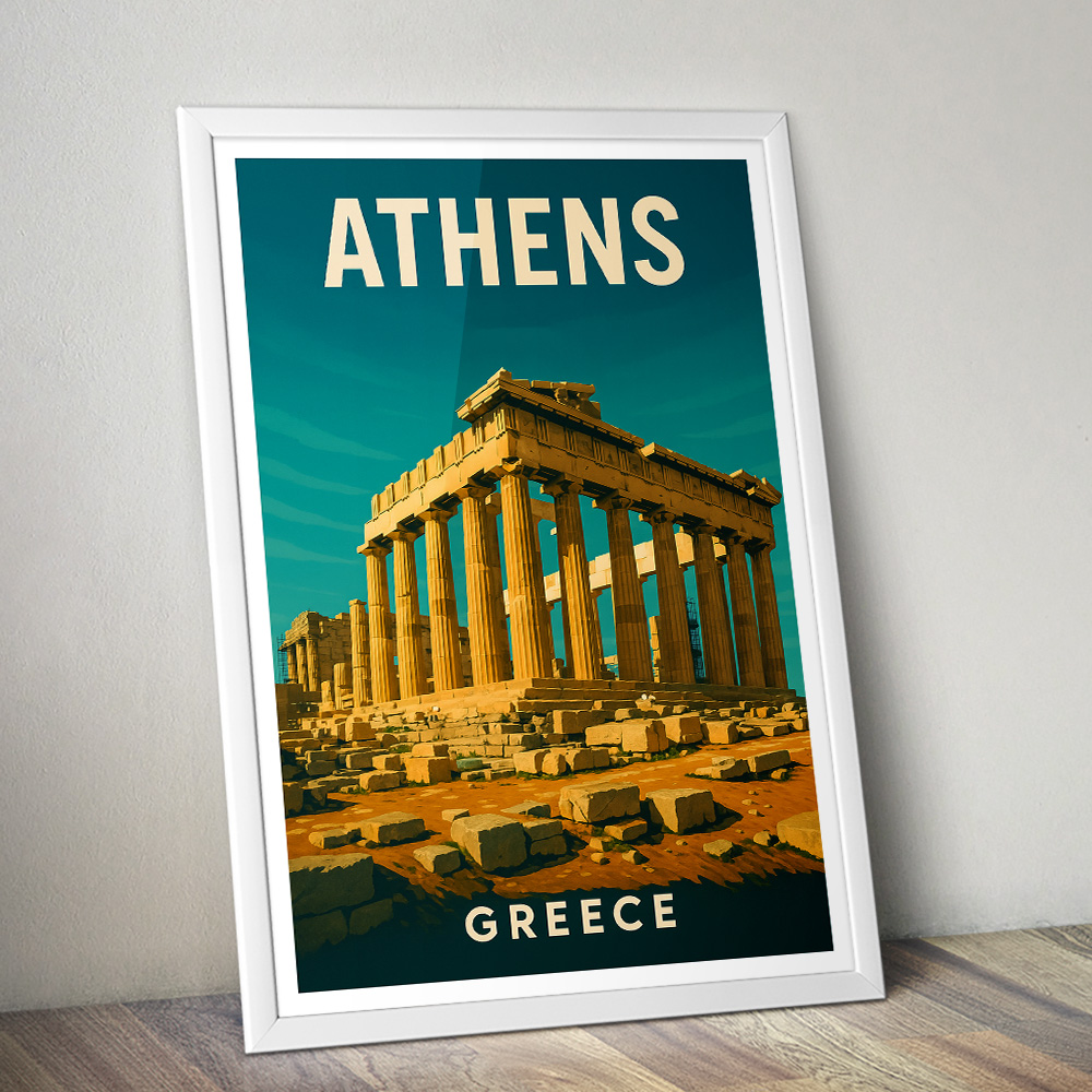 ATHENS GREECE MINIMALIST TRAVEL POSTER