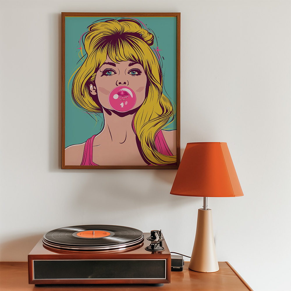 Alternative view of BARDOT POP ART BUBBLEGUM BOLD AND MAXIMALIST POSTER