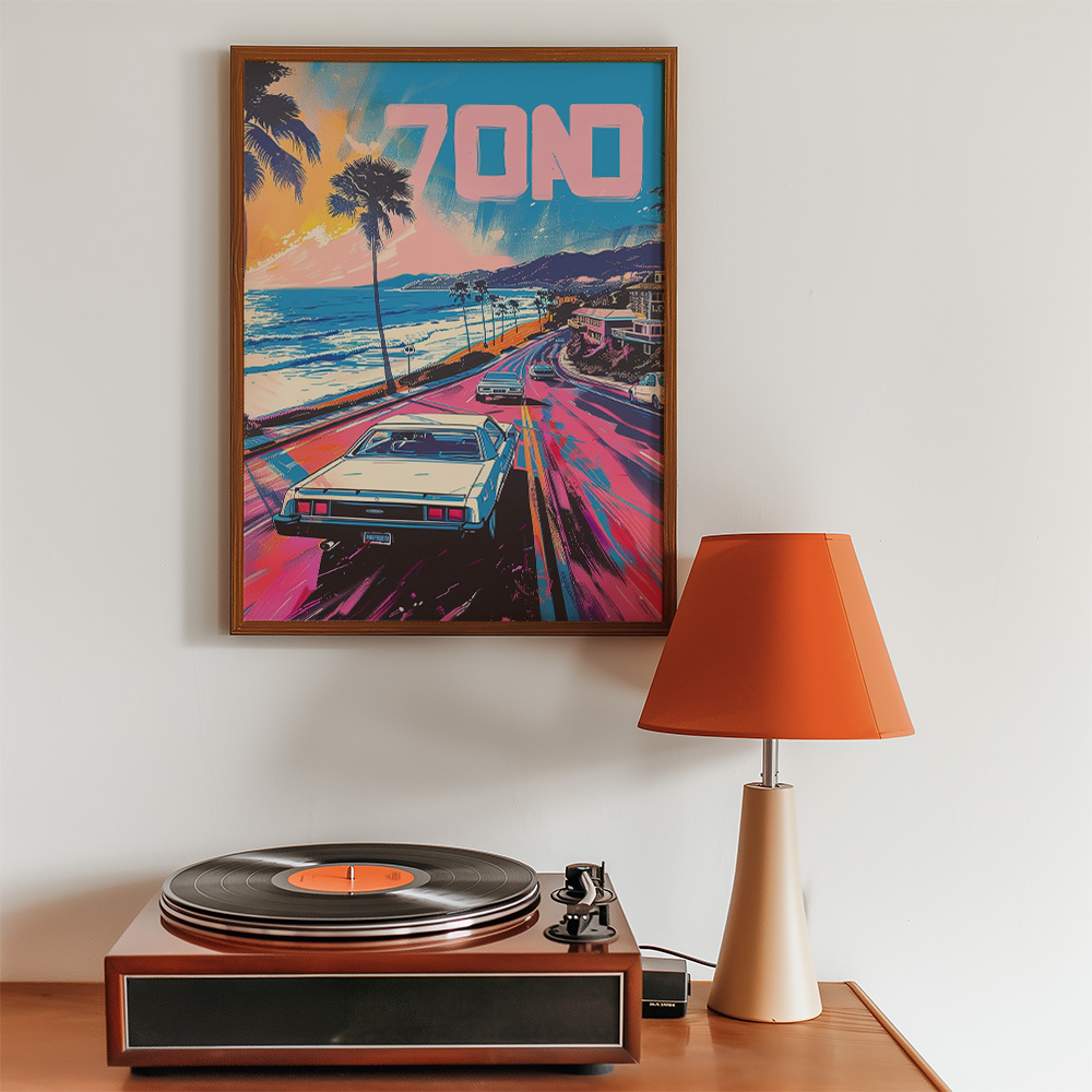 Alternative view of BEACH HIGHWAY BOLD AND MAXIMALIST POSTER