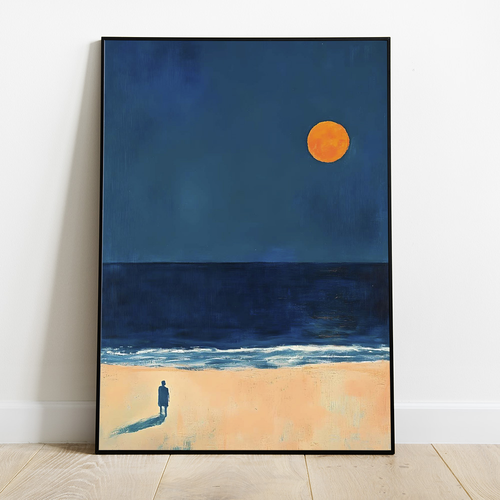 BEACH SUNSET BOLD AND MAXIMALIST POSTER