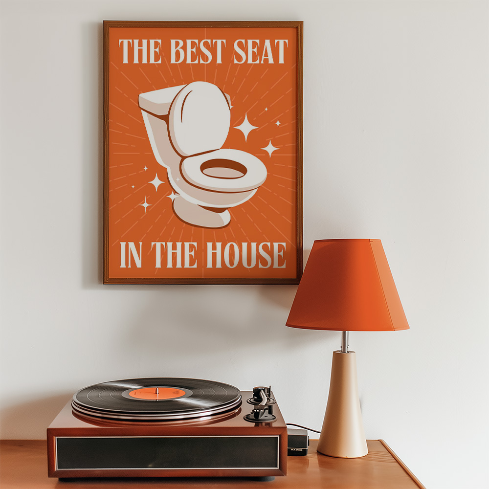 Alternative view of BEST SEAT IN THE HOUSE BATHROOM BOLD AND MAXIMALIST POSTER