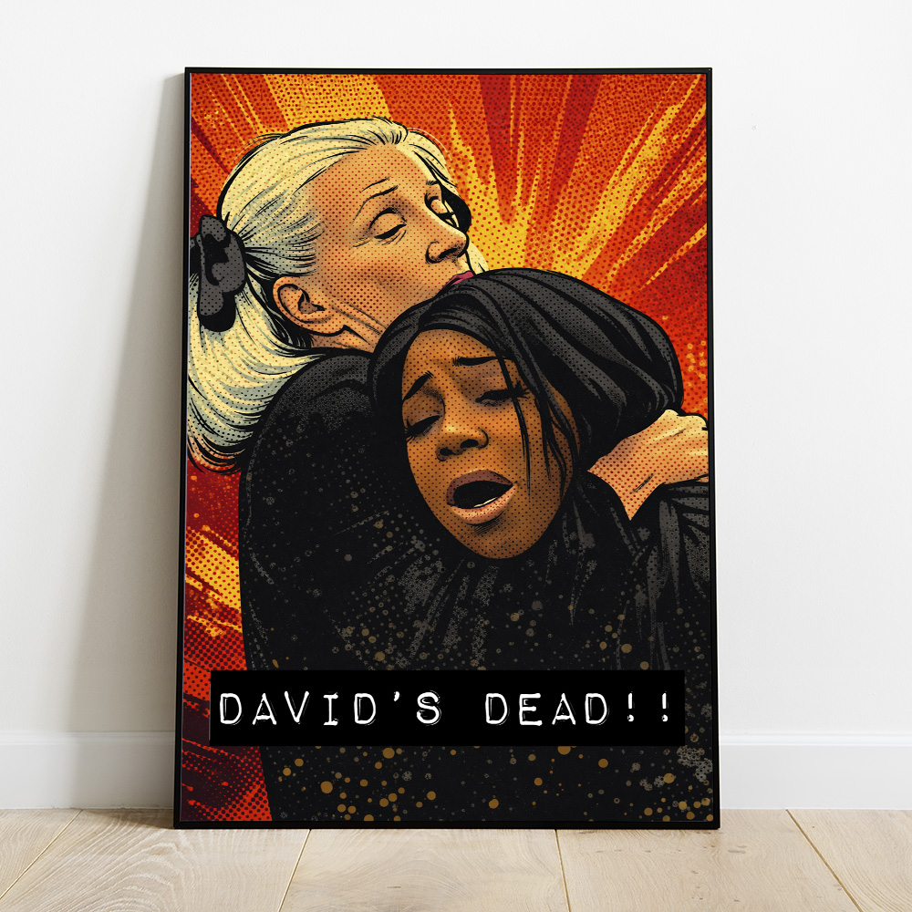 Alternative view of BIG BROTHER DAVID IS DEAD MAXIMALIST POP ART STYLE POSTER