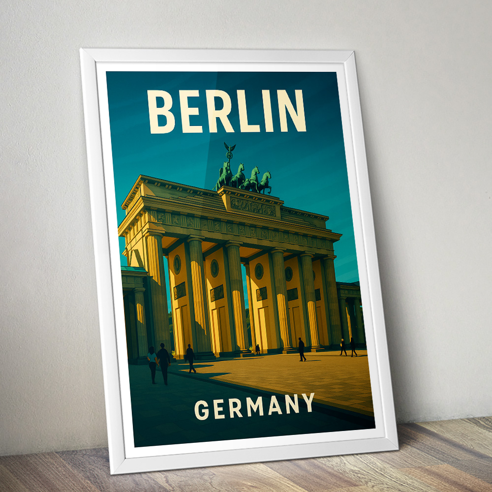 BERLIN BRANDENBURG GATE MINIMALIST TRAVEL POSTER