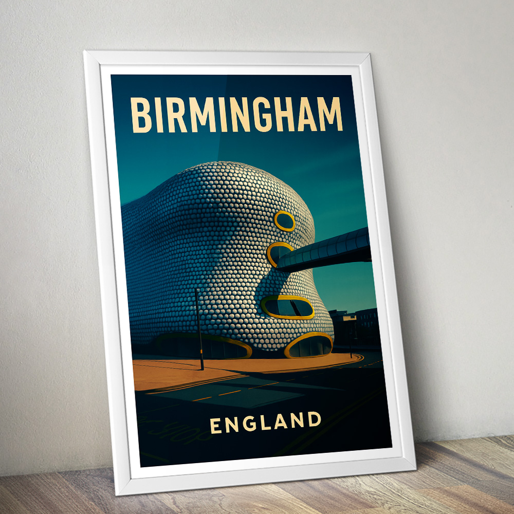 BIRMINGHAM SELFRIDGES BUILDING MINIMALIST TRAVEL POSTER