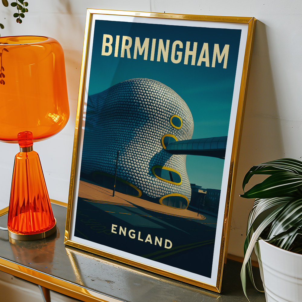 Alternative view of BIRMINGHAM SELFRIDGES BUILDING MINIMALIST TRAVEL POSTER