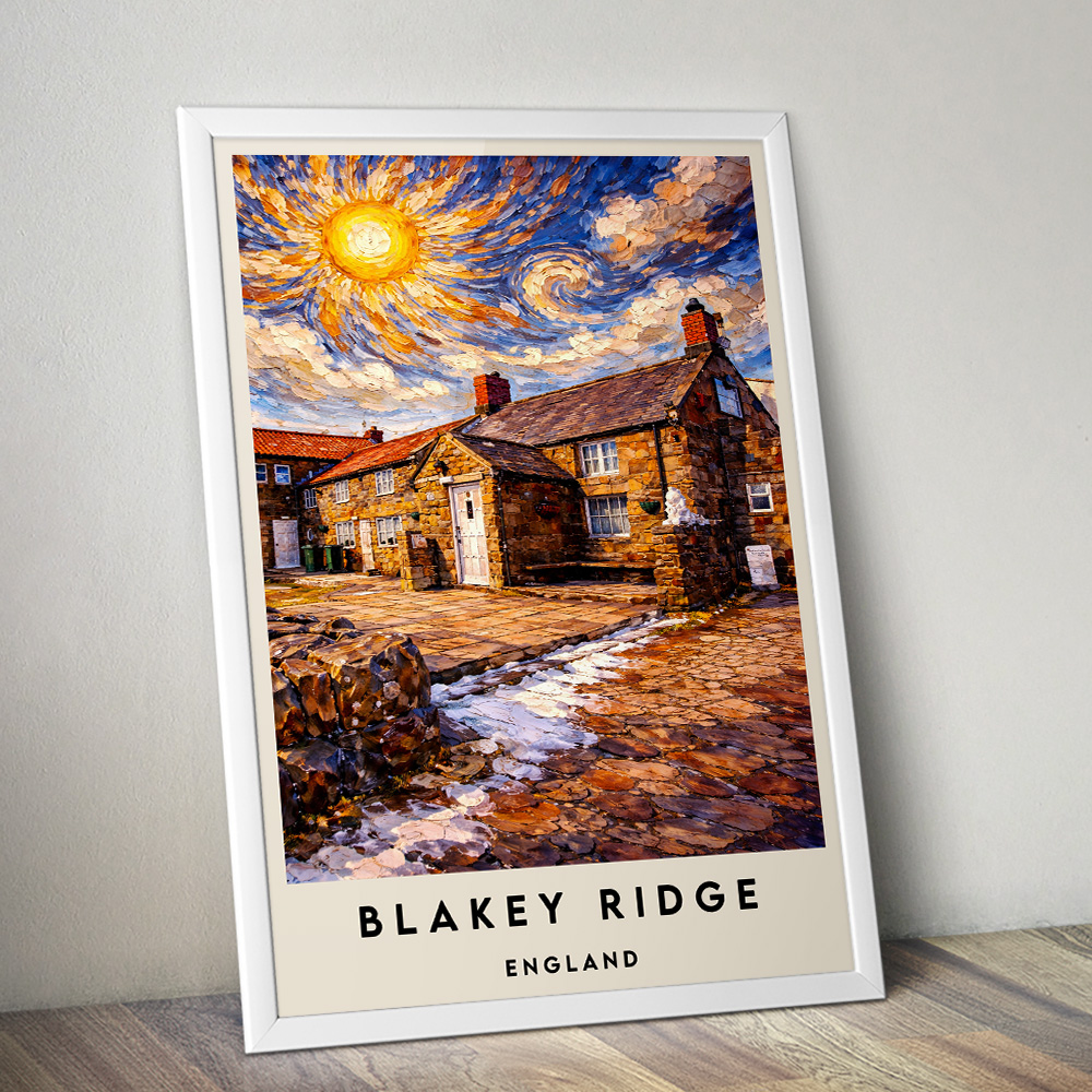 BLAKEY RIDGE LION INN PUB VAN GOGH STYLE TRAVEL POSTER NORTH EAST