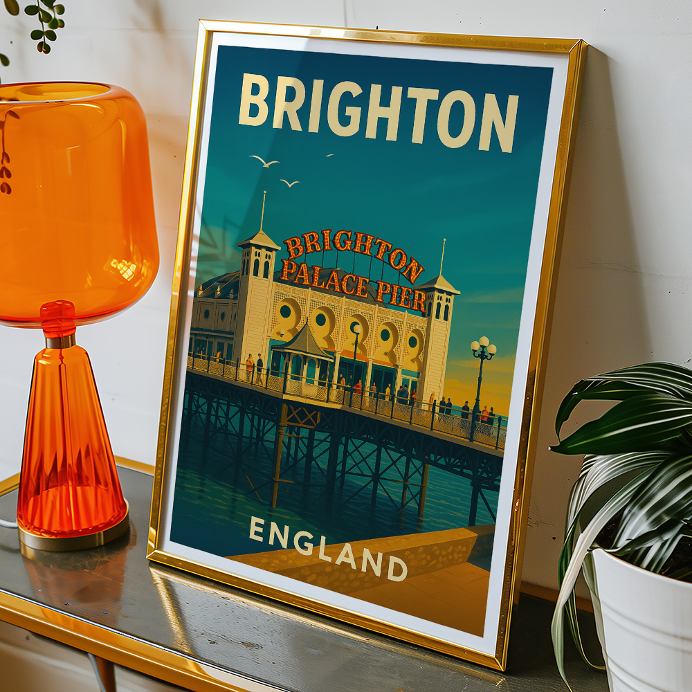 Alternative view of BRIGHTON PALACE PIER MINIMALIST TRAVEL POSTER