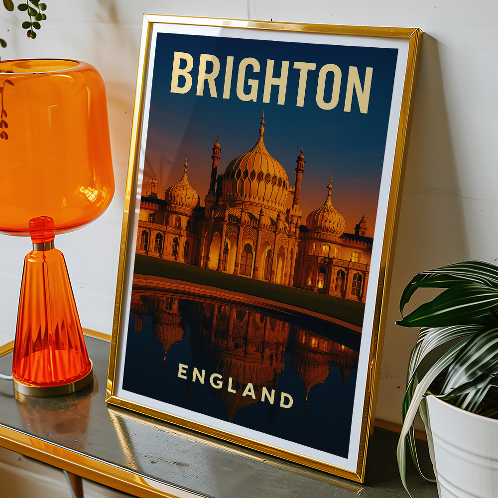 Alternative view of BRIGHTON PAVILION AT SUNSET MINIMALIST TRAVEL POSTER