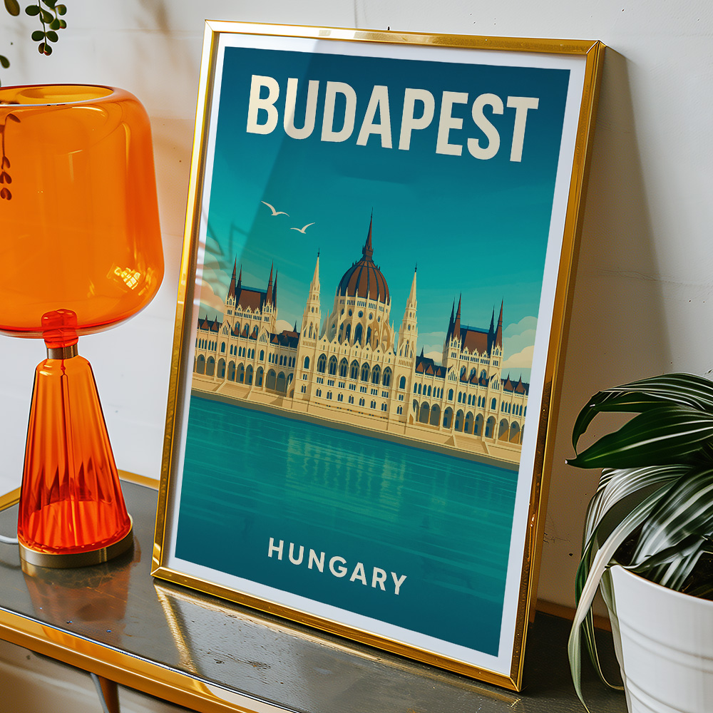 Alternative view of BUDAPEST PARLAMENT MINIMALIST TRAVEL POSTER