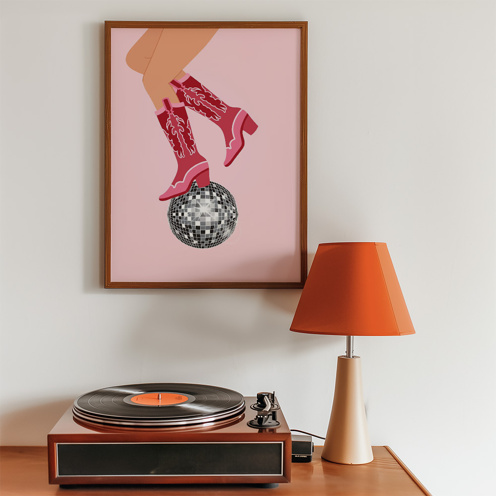 Alternative view of COWGIRL DISCO BOLD AND MAXIMALIST POSTER