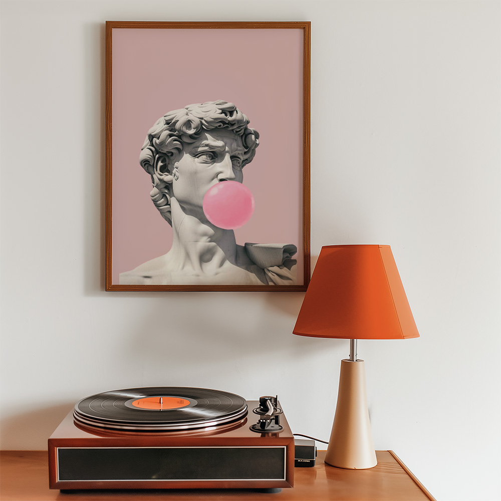 Alternative view of DAVID BUBBLEGUM BOLD AND MAXIMALIST POSTER