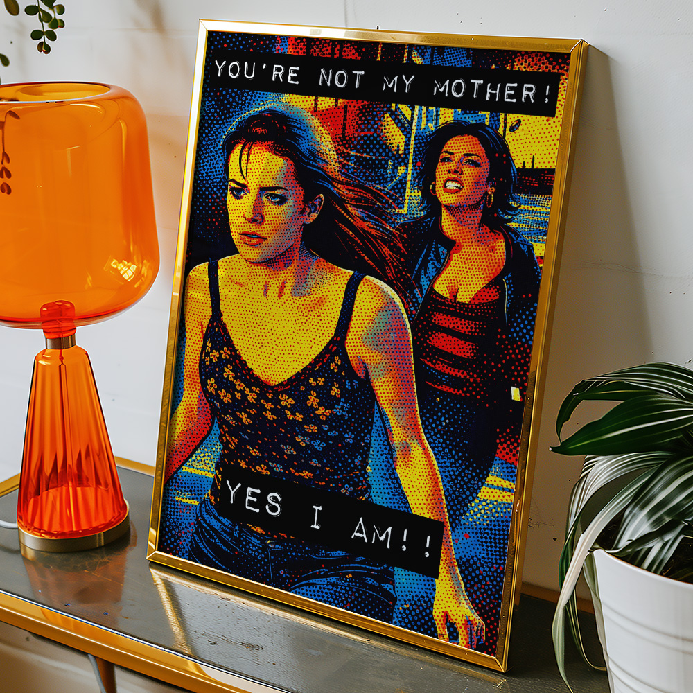 EASTENDERS KAT AND ZOE MAXIMALIST POP ART STYLE POSTER
