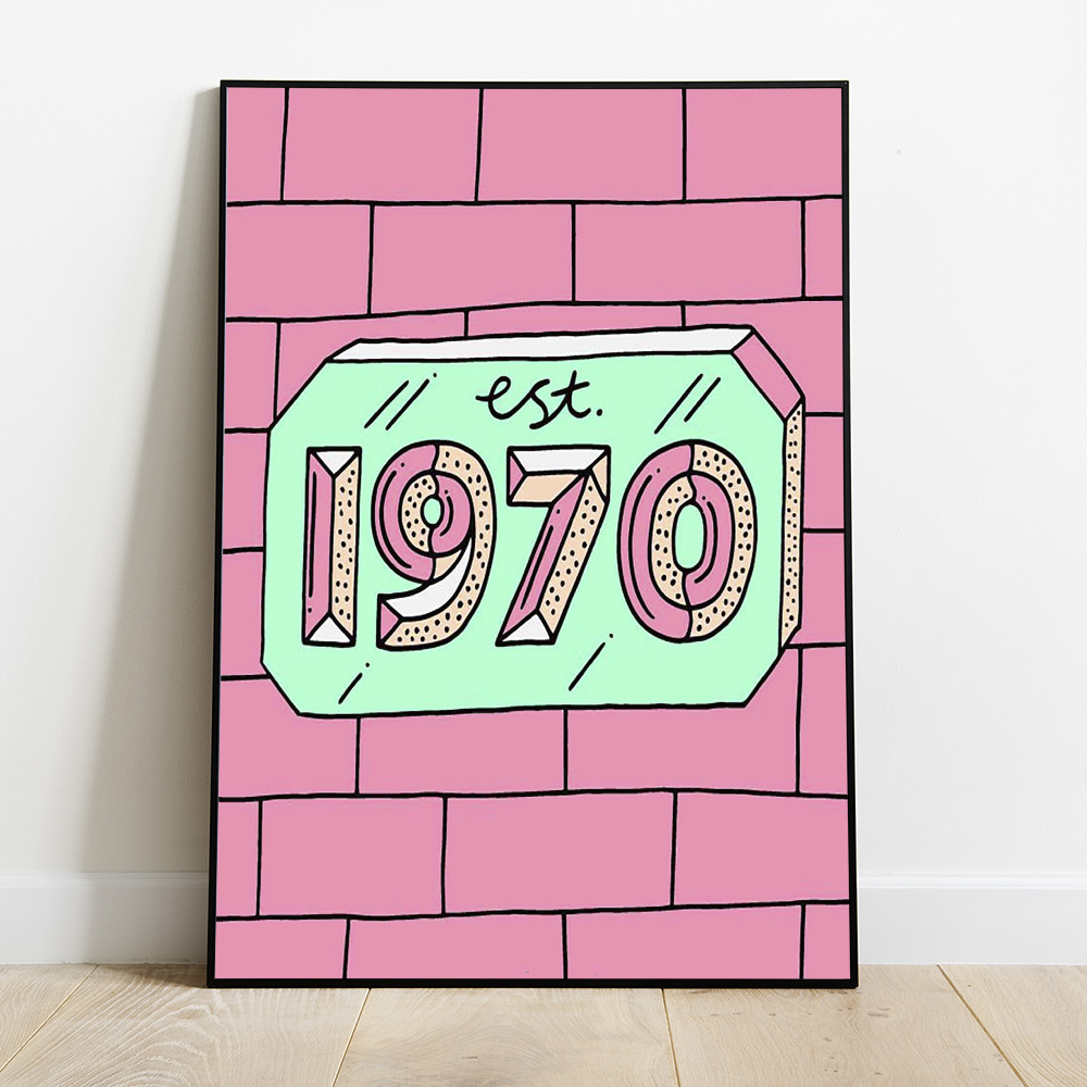EST 1970 BOLD AND MAXIMALIST POSTER