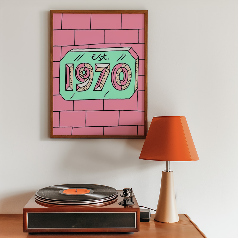 Alternative view of EST 1970 BOLD AND MAXIMALIST POSTER
