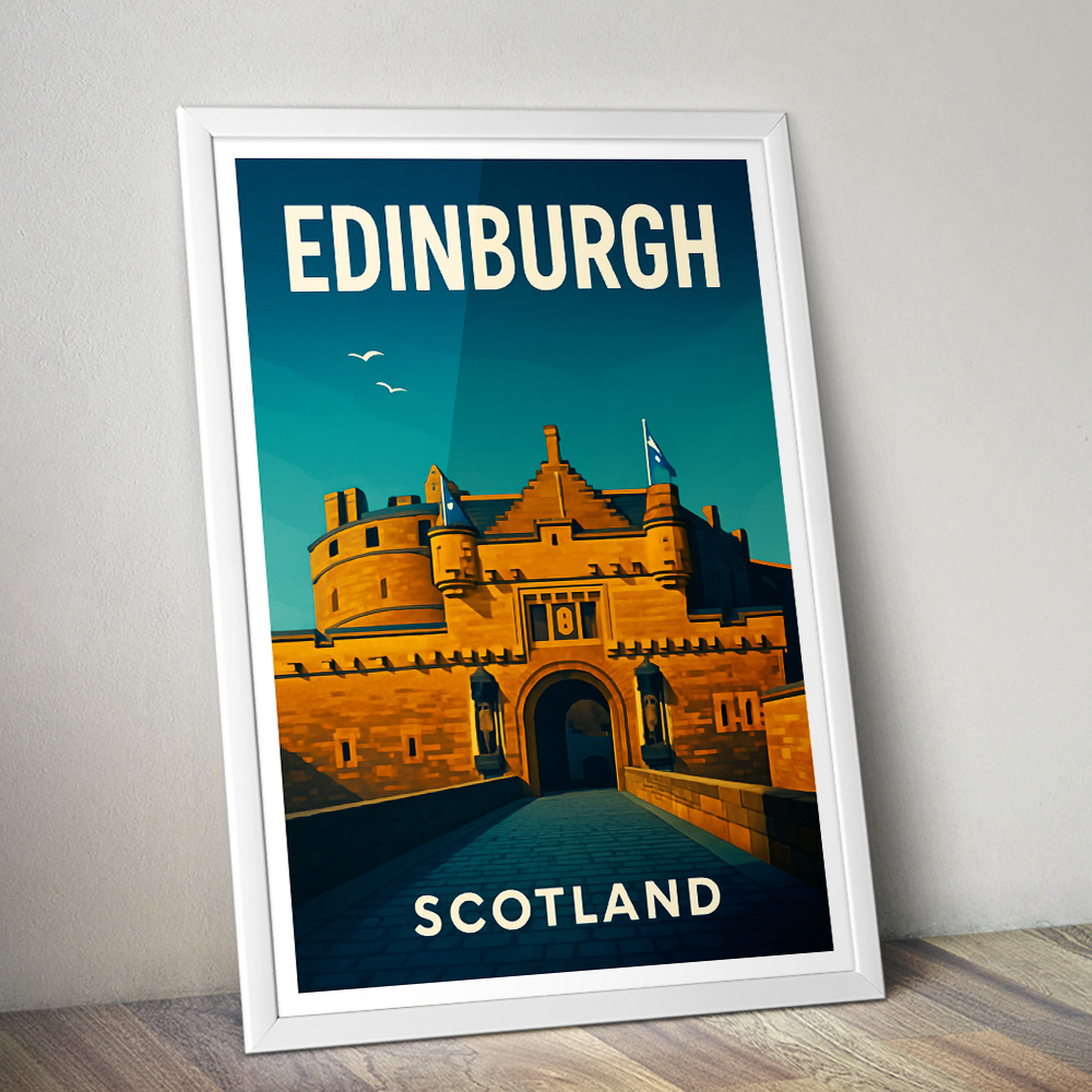 EDINBURGH CASTLE MINIMALIST TRAVEL POSTER