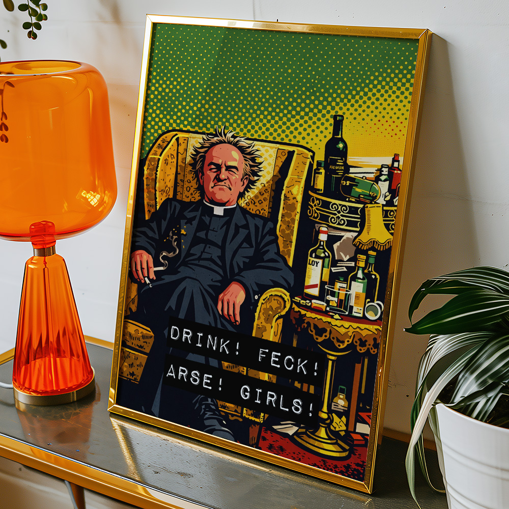 FATHER TED JACK MAXIMALIST POP ART STYLE POSTER