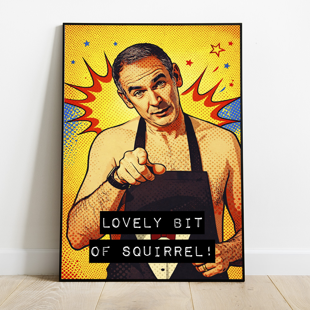Alternative view of FRIDAY NIGHT DINNER SQUIRREL MAXIMALIST POP ART STYLE POSTER