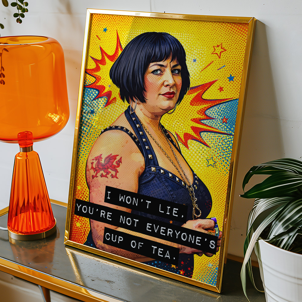 GAVIN AND STACEY NESSA MAXIMALIST POP ART STYLE POSTER