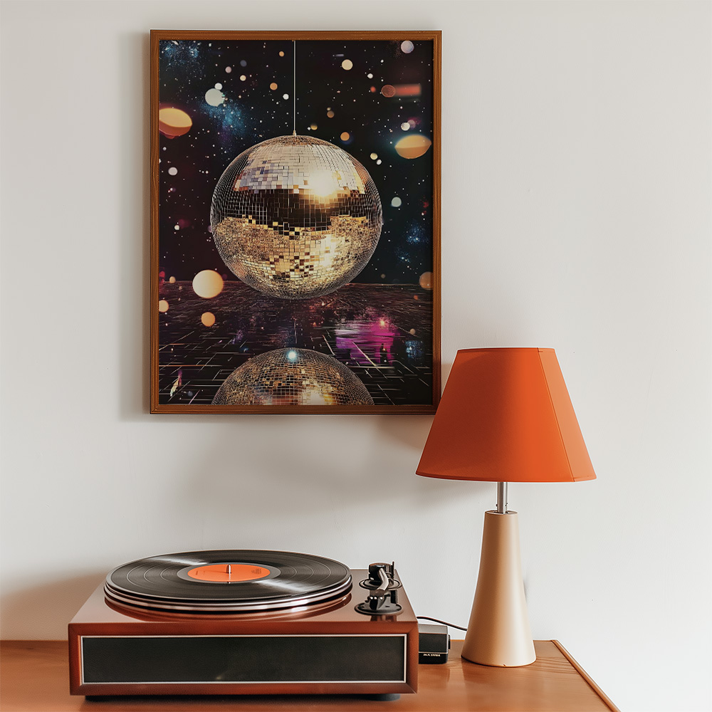 Alternative view of GOLD DISCOBALL BOLD AND MAXIMALIST POSTER