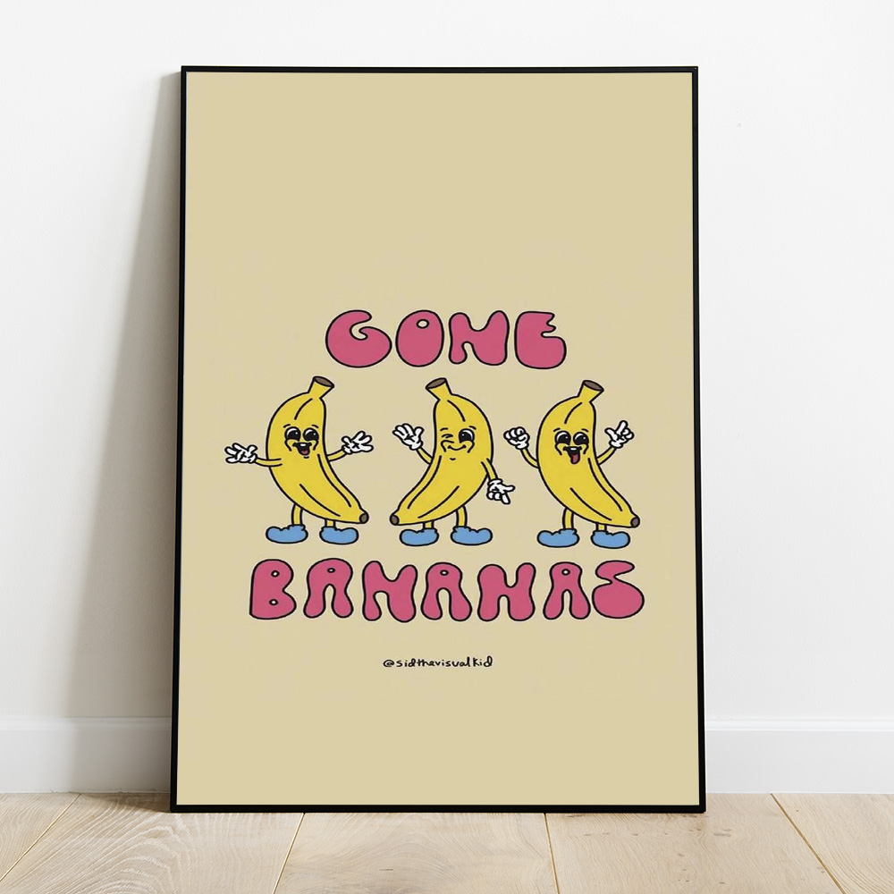 GONE BANANAS BOLD AND MAXIMALIST POSTER