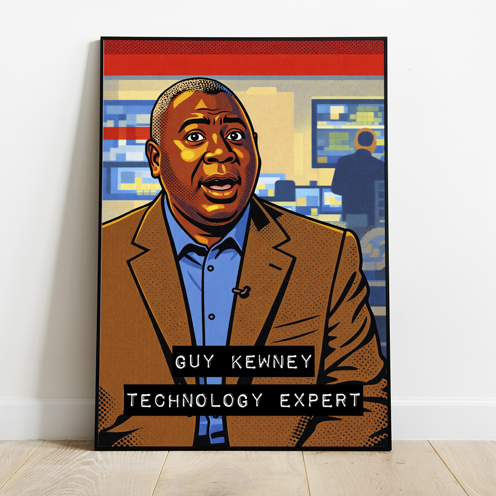 Alternative view of GUY GOMA CONFUSED BBC INTERVIEW MAXIMALIST POP ART STYLE POSTER