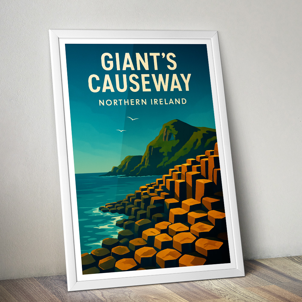 GIANT'S CAUSEWAY MINIMALIST TRAVEL POSTER IRELAND