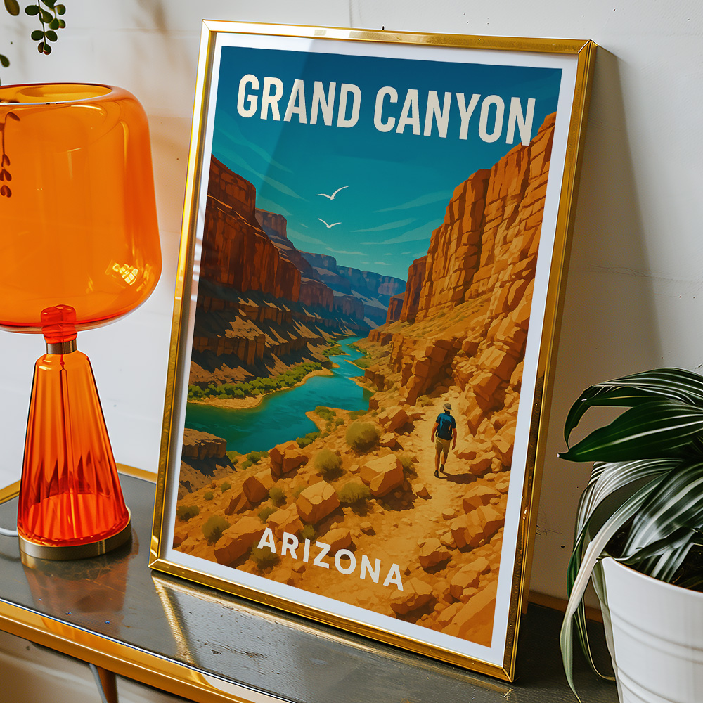 Alternative view of GRAND CANYON  ARIZONA MINIMALIST TRAVEL POSTER