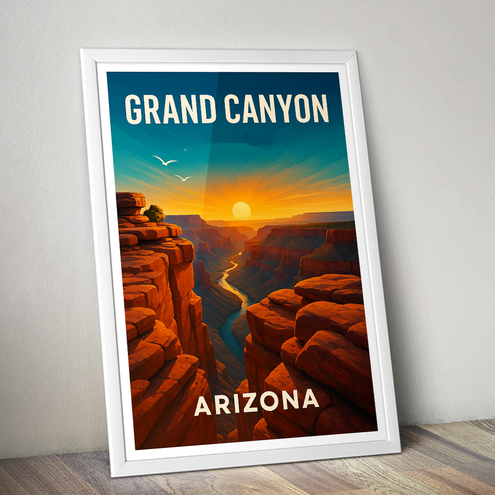 GRAND CANYON AT SUNSET MINIMALIST TRAVEL POSTER