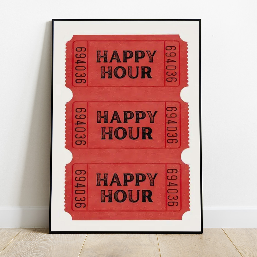 HAPPY HOUR TICKETS BOLD AND MAXIMALIST POSTER