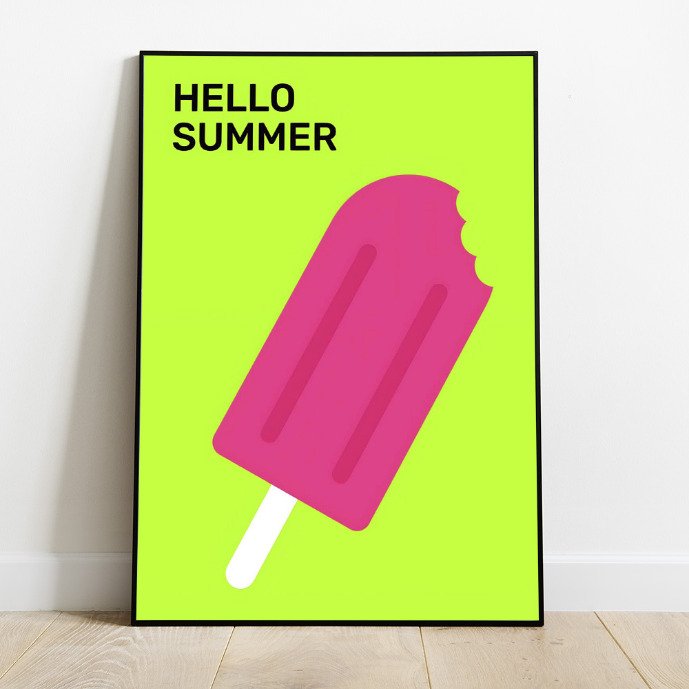 HELLO SUMMER BOLD AND MAXIMALIST POSTER