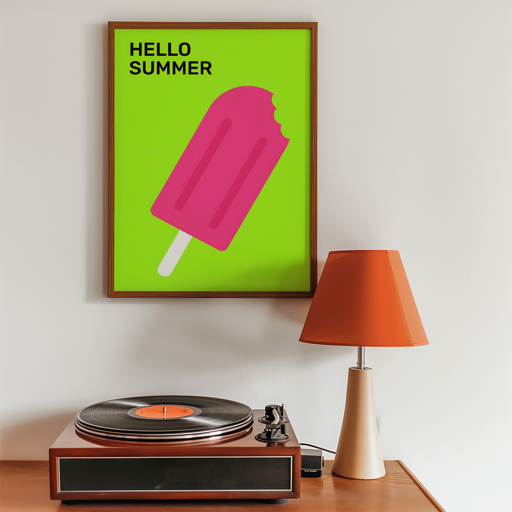 Alternative view of HELLO SUMMER BOLD AND MAXIMALIST POSTER