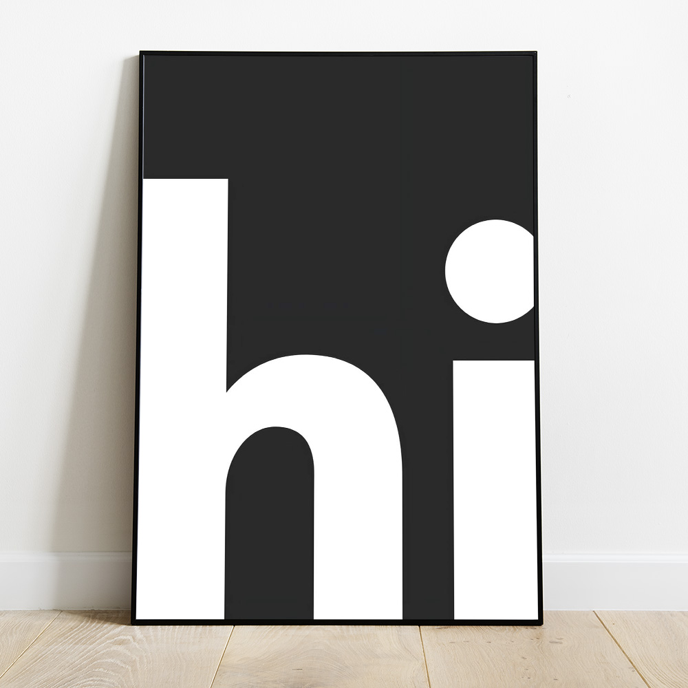 Alternative view of HI TYPOGRAPHY POSTER