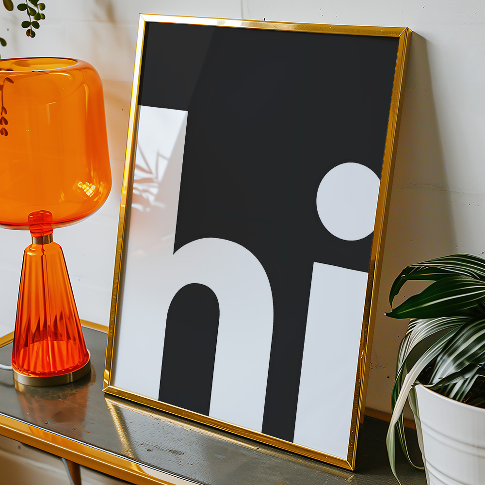 HI TYPOGRAPHY POSTER