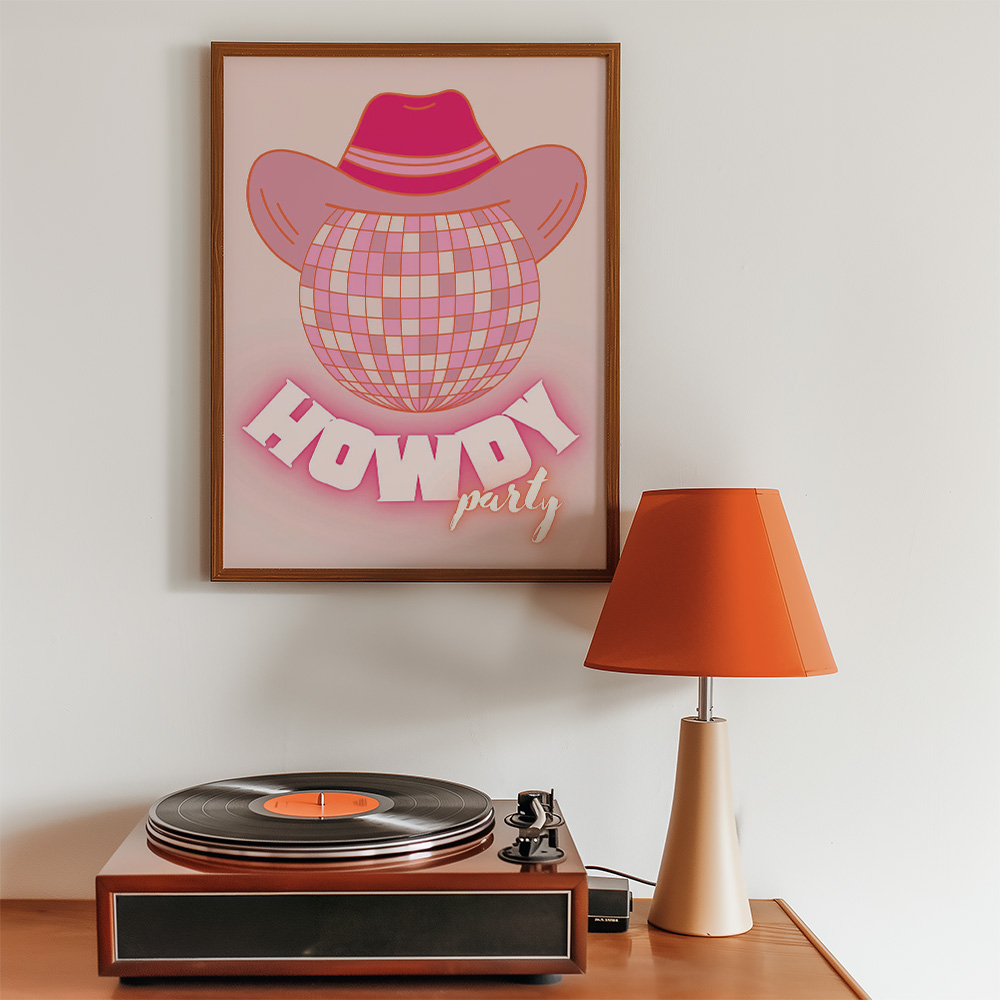 Alternative view of HOWDY PARTY BOLD AND MAXIMALIST POSTER
