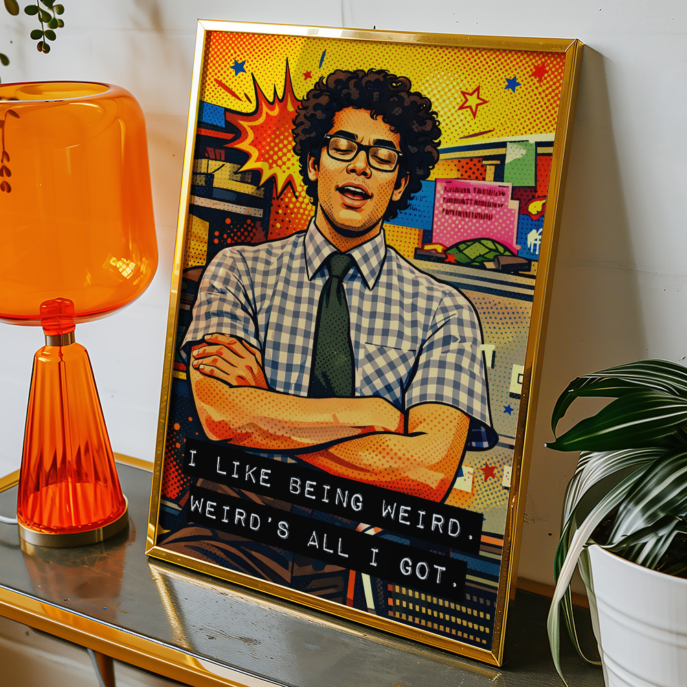 IT CROWD MOSS MAXIMALIST POP ART STYLE POSTER