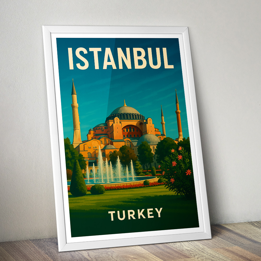 ISTANBUL TURKEY MINIMALIST TRAVEL POSTER