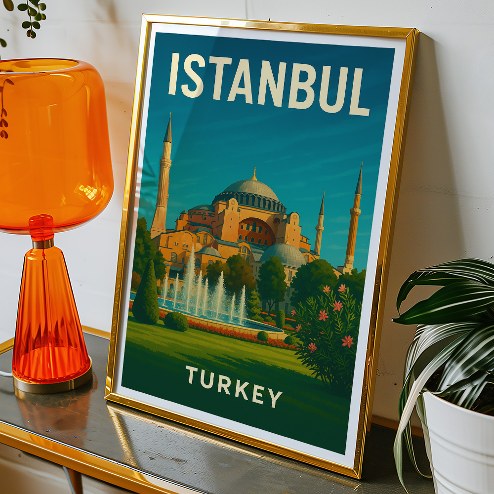 Alternative view of ISTANBUL TURKEY MINIMALIST TRAVEL POSTER