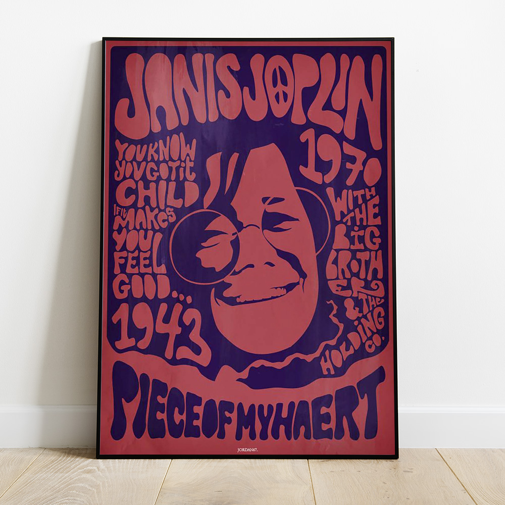 JANIS JOPLIN BOLD AND MAXIMALIST POSTER