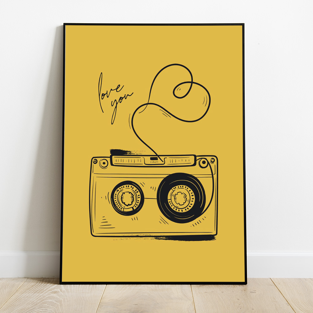 LOVE YOU CASSETTE BOLD AND MAXIMALIST POSTER