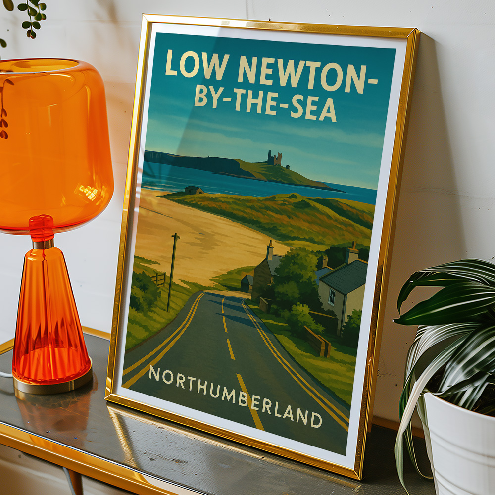 Alternative view of LOW NEWTON-BY-THE-SEA MINIMALIST TRAVEL POSTER NORTH EAST