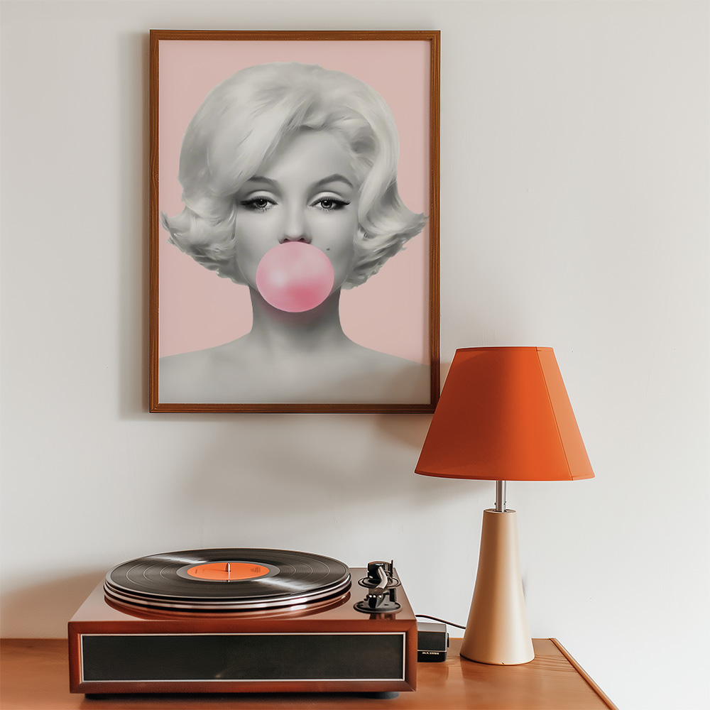 Alternative view of MARILYN BUBBLEGUM BOLD AND MAXIMALIST POSTER